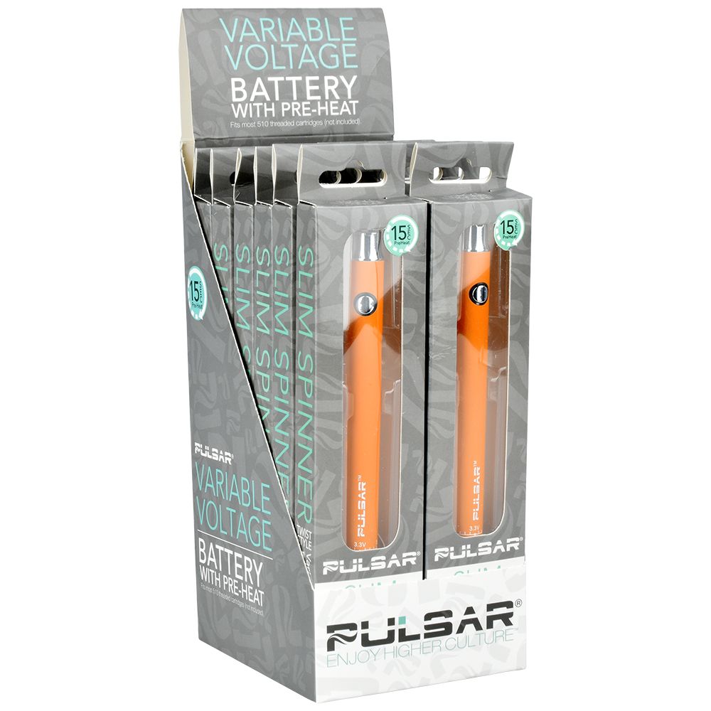 Pulsar Slim Spinner Variable Voltage Twist Style Battery | 400mAh | 12ct Display