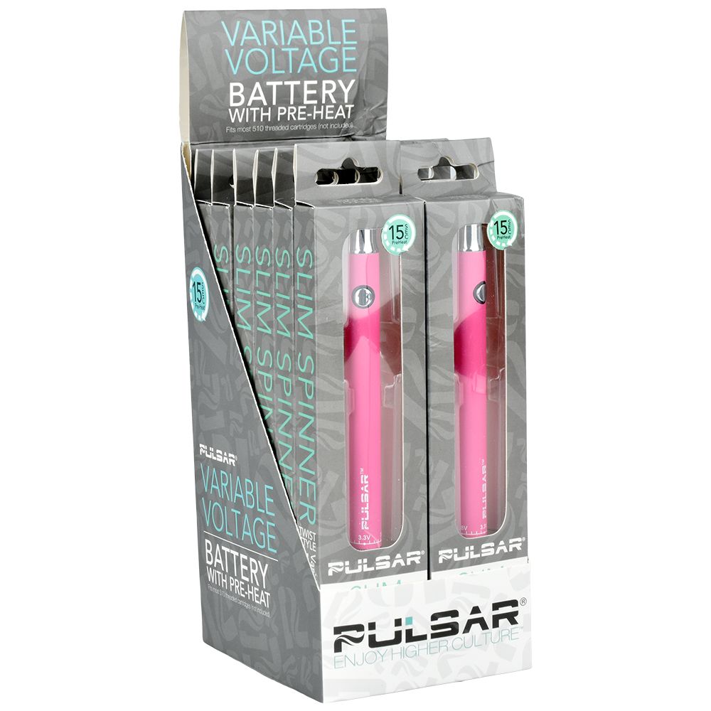 Pulsar Slim Spinner Variable Voltage Twist Style Battery | 400mAh | 12ct Display