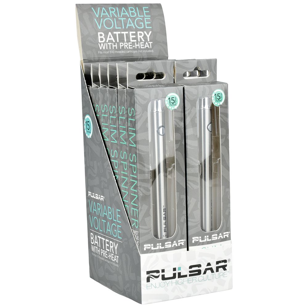 Pulsar Slim Spinner Batería estilo giro de voltaje variable | 400mAh | Pantalla de 12 quilates.