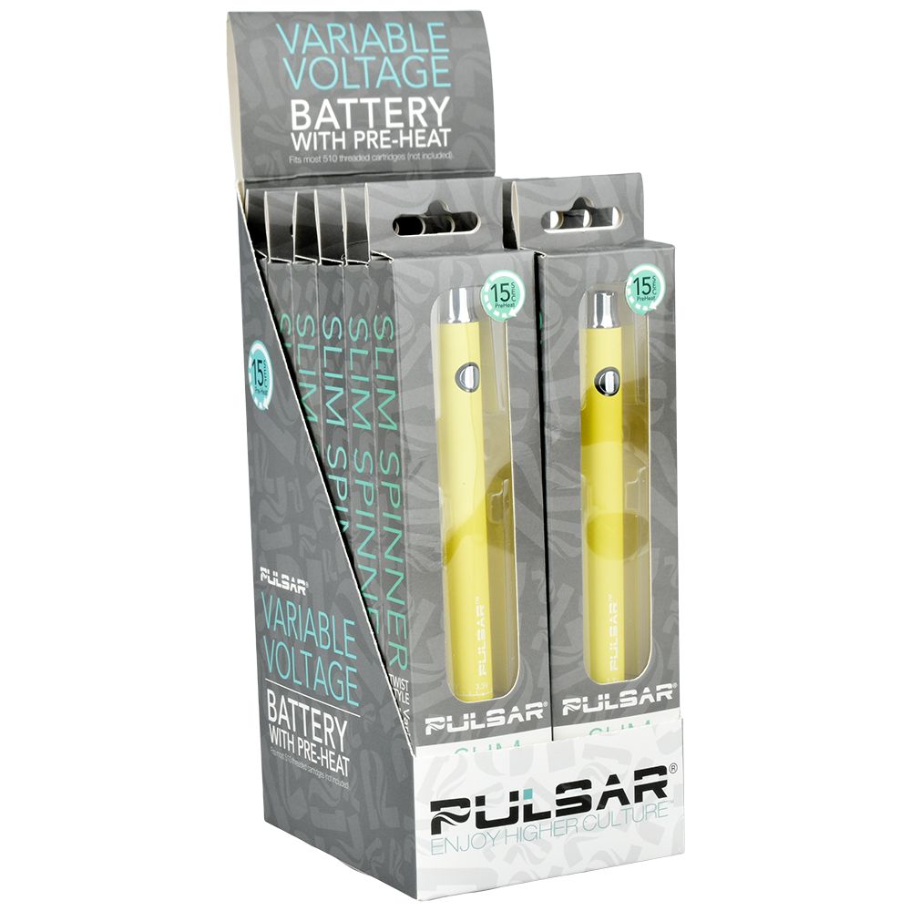 Pulsar Slim Spinner Batería estilo giro de voltaje variable | 400mAh | Pantalla de 12 quilates.