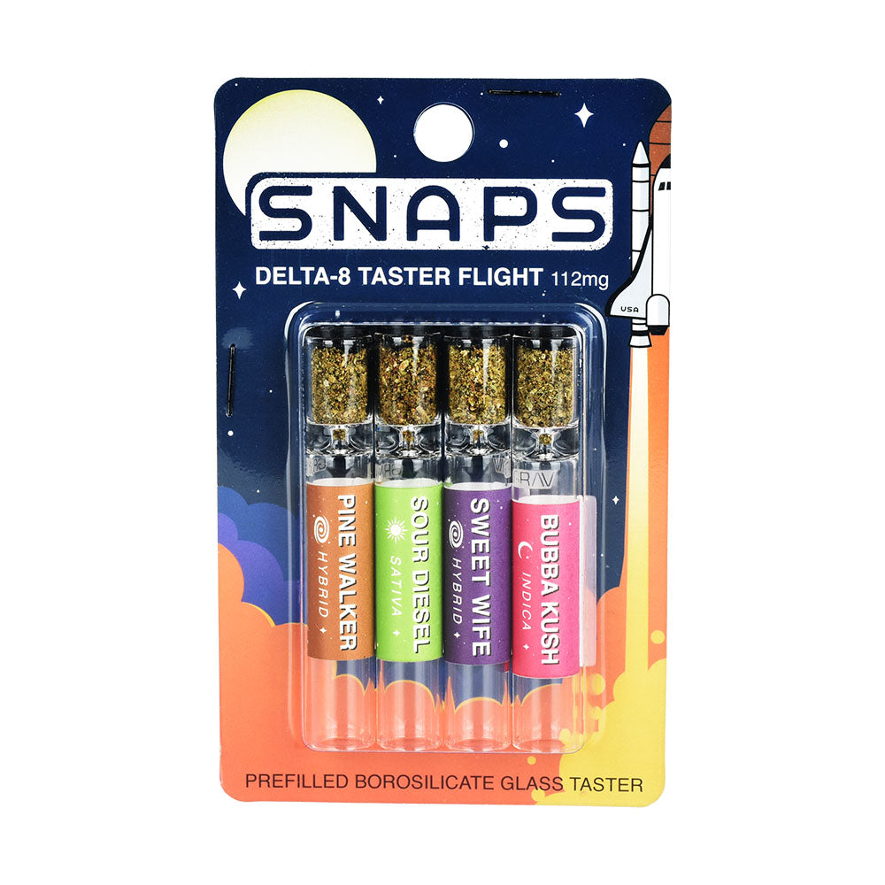 4PC - SNAPS Delta 8 Pre-Filled Taster Flight - 0.25g/Assorted Strains