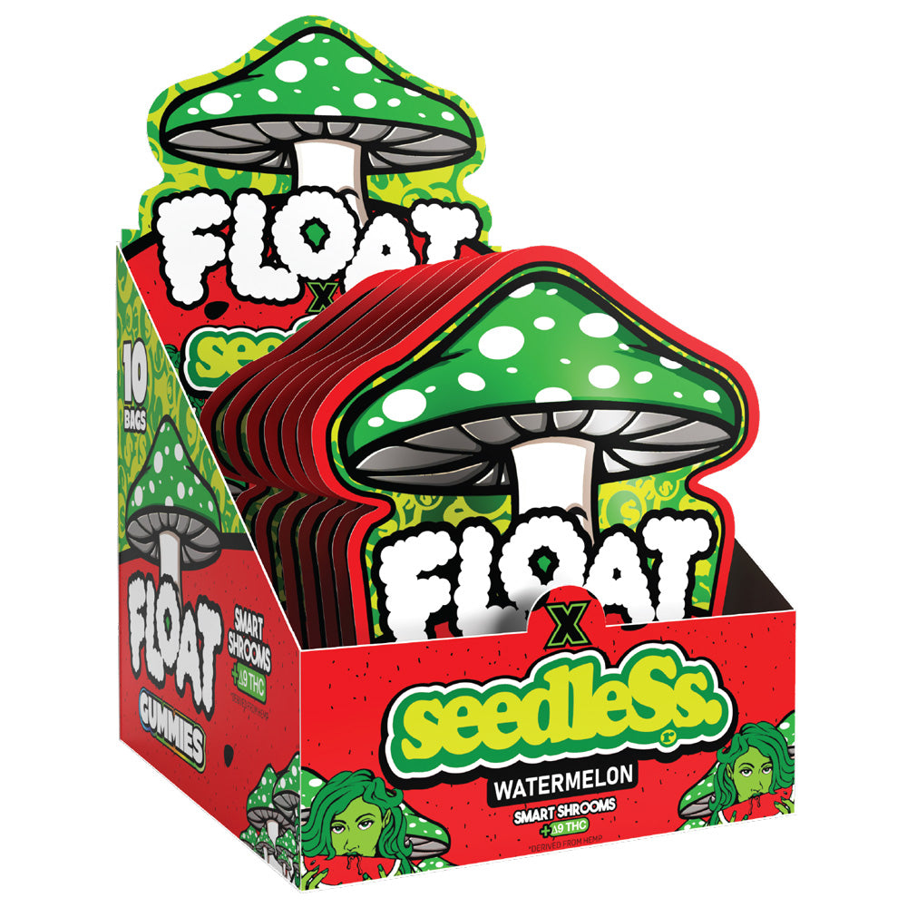 Float D9 Smart Shroom Gummies | 10pc | 100mg | 10pc Display - Smoke N’ Poke