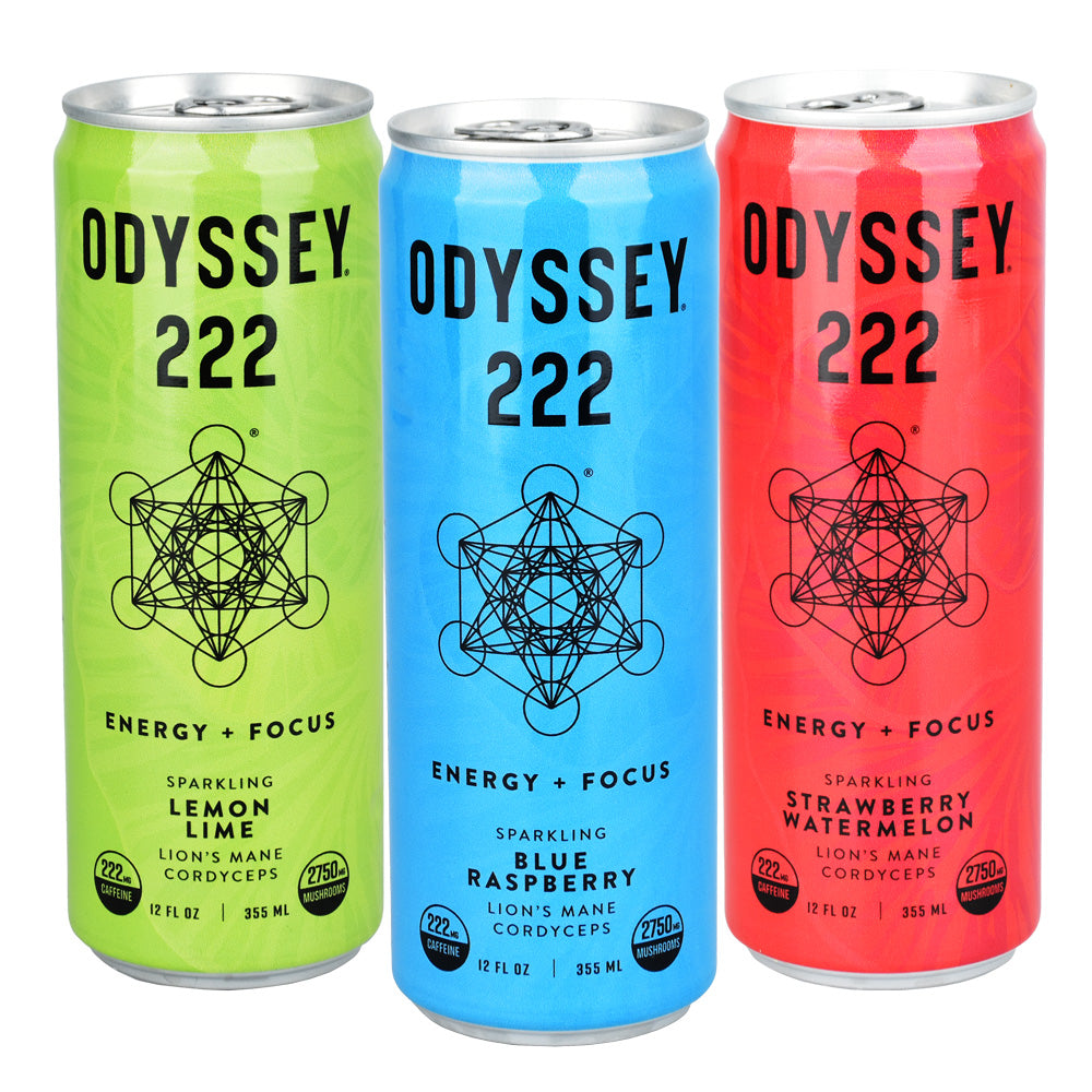 12PC CASE - Odyssey Mushroom 222 Elixir - 12oz / Assorted Flavors - Smoke N’ Poke