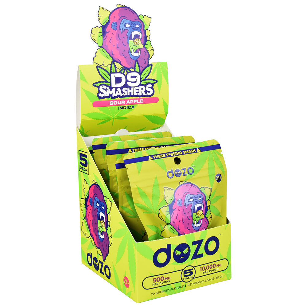 Dozo D9 Smashers Gummies | 10000mg | 20pc | 5pc Display - Smoke N’ Poke