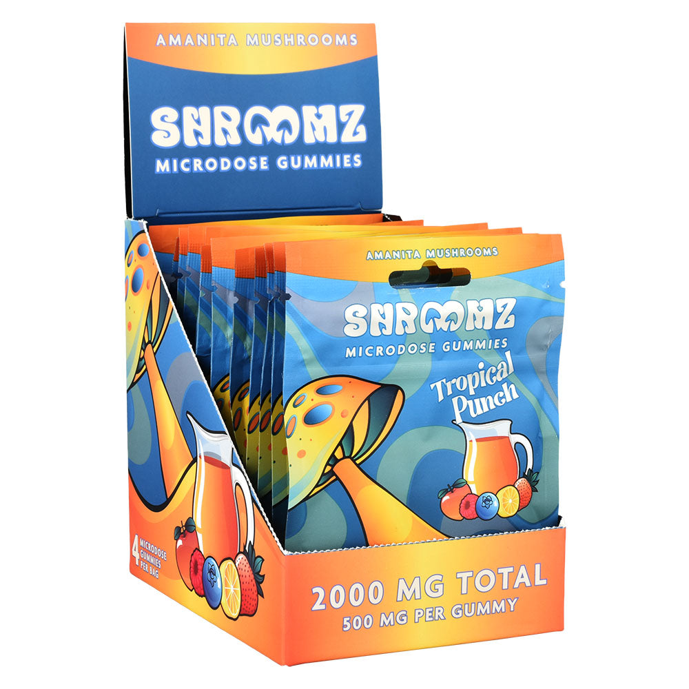 Shroomz Amanita Muscaria Gomita psicodélica | 2000 mg | 4 piezas | Pantalla de 12 piezas