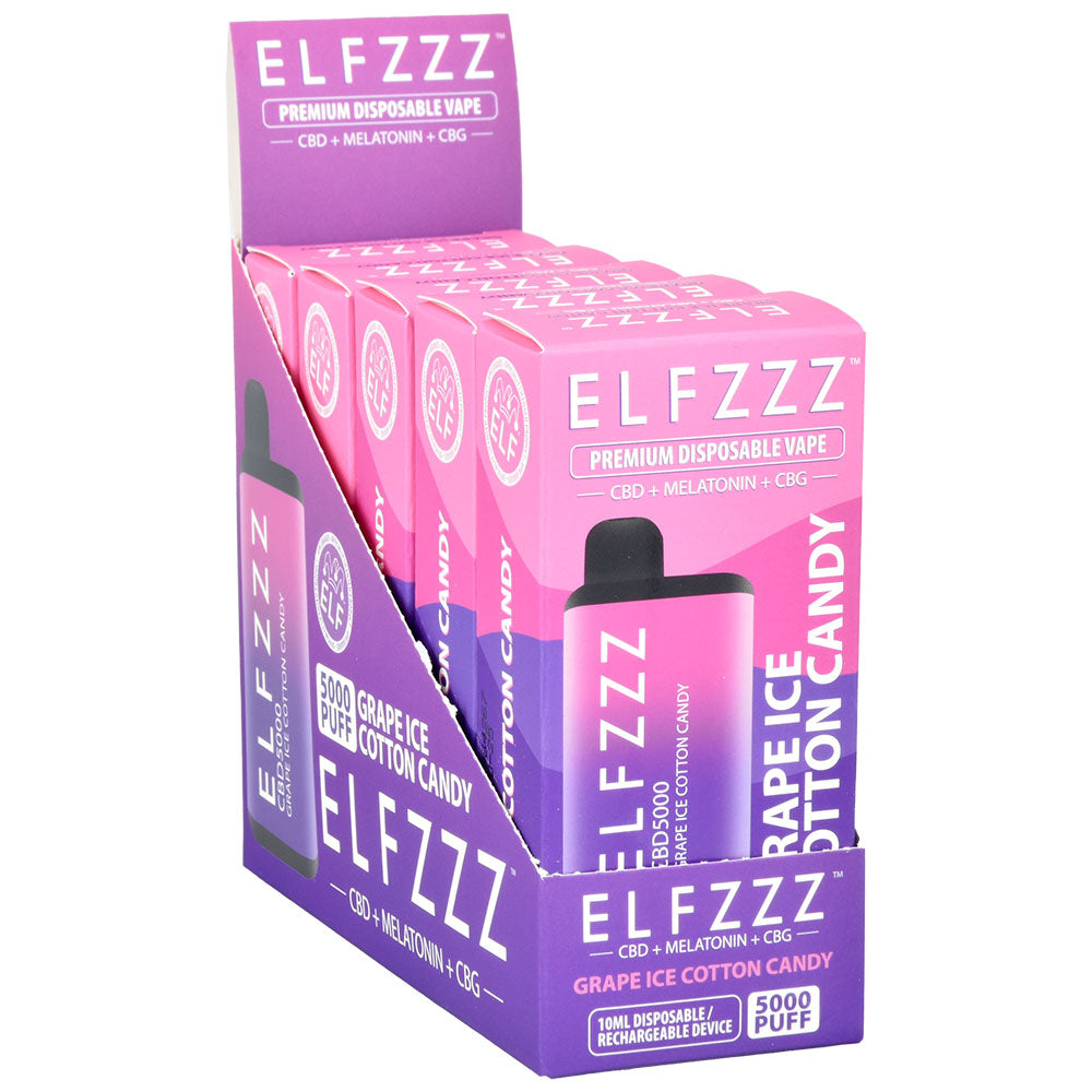 Vape desechable de melatonina ELFZZZ 5000 CBD | 10ml | Pantalla de 5 piezas 