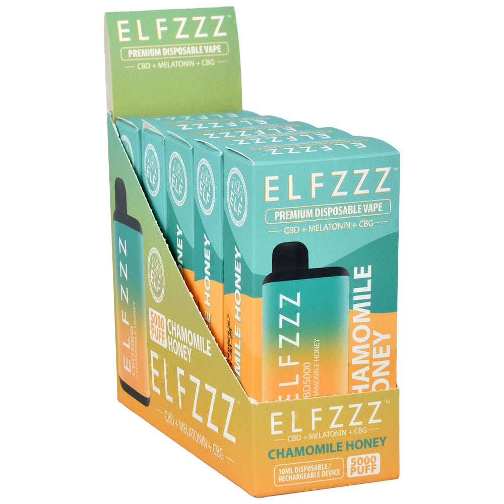 Vape desechable de melatonina ELFZZZ 5000 CBD | 10ml | Pantalla de 5 piezas 