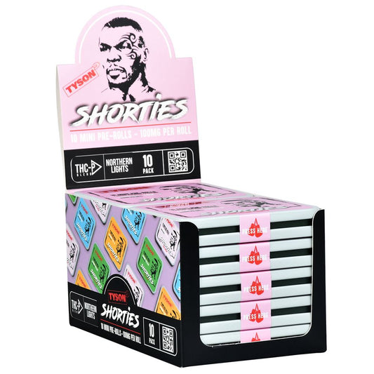 Shorties pre-roll de mezcla de TYSON 2.0 THCP | 10 piezas | 1000 mg | Paquete de 10 pantallas.