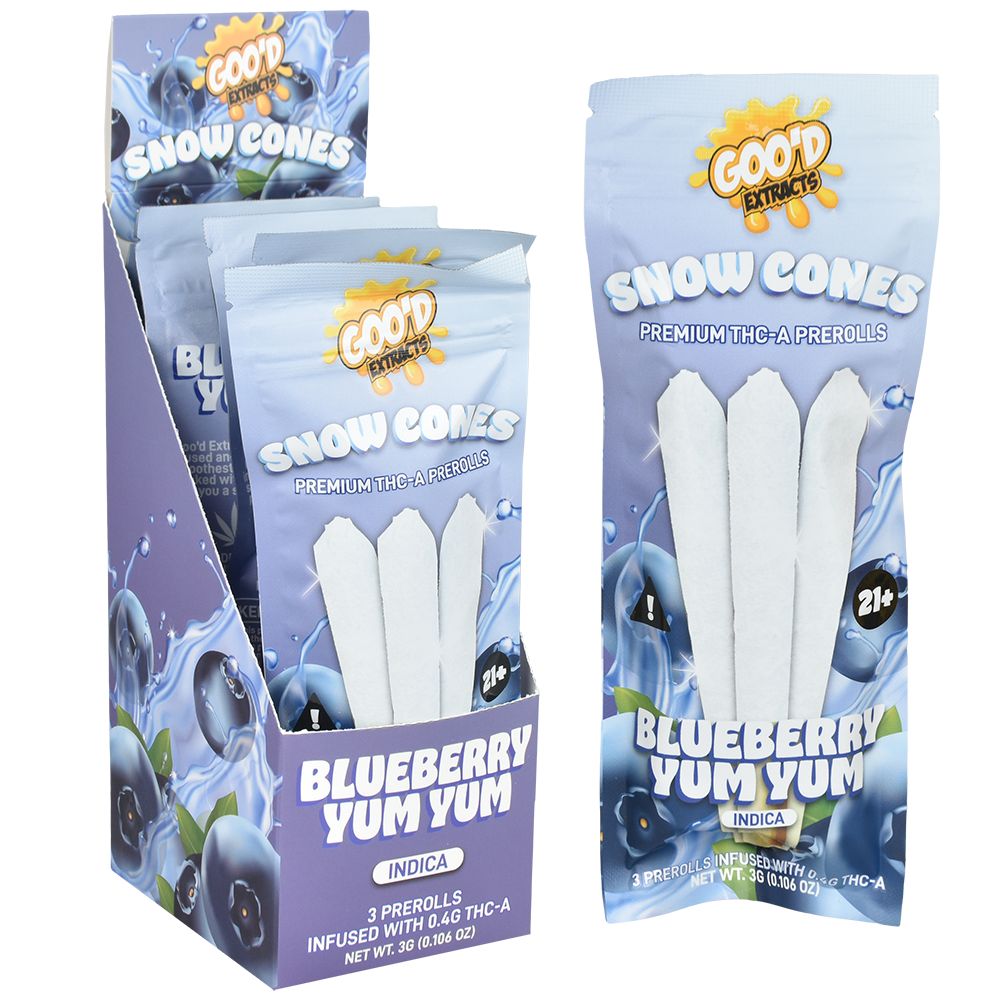 GOO'D Snow Cones THCA Pre-Rolls | 3g | 3pc | 5pk Display