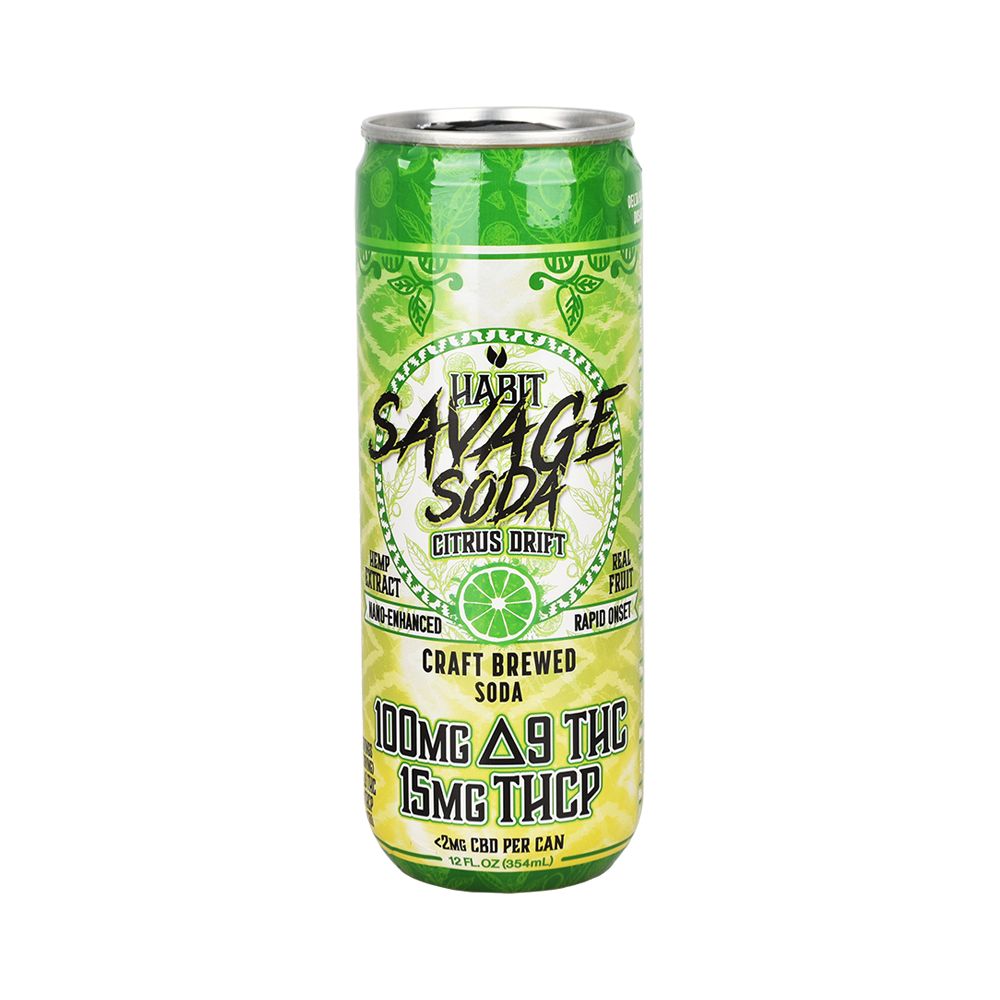 Habit D9+THCP Savage Soda | 12oz | 100mg D9/15mg THCP | 12ct Box