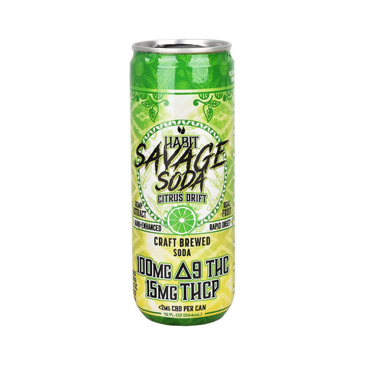 Habit D9+THCP Savage Soda | 12oz | 100mg D9/15mg THCP | 12ct Box