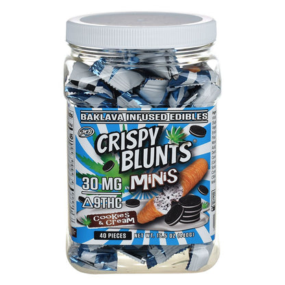 40CT JAR - Crispy Blunts D9 Minis - 30MG / 1pc / Hazelnut