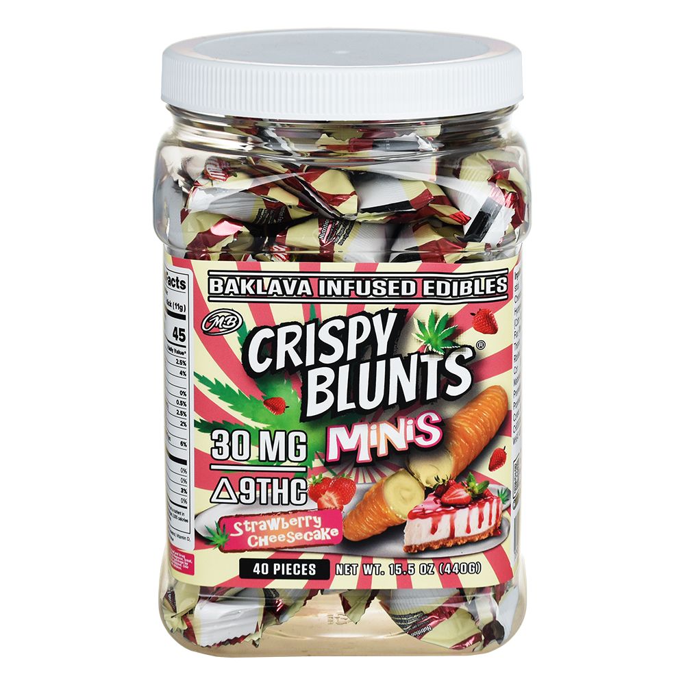 40CT JAR - Crispy Blunts D9 Minis - 30MG / 1pc / Hazelnut