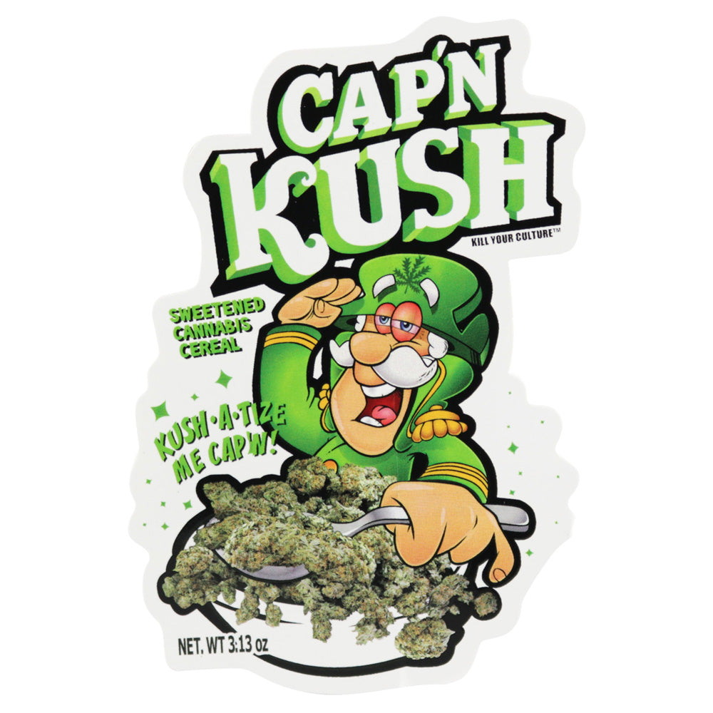 Cap N Kush Sticker - Smoke N’ Poke