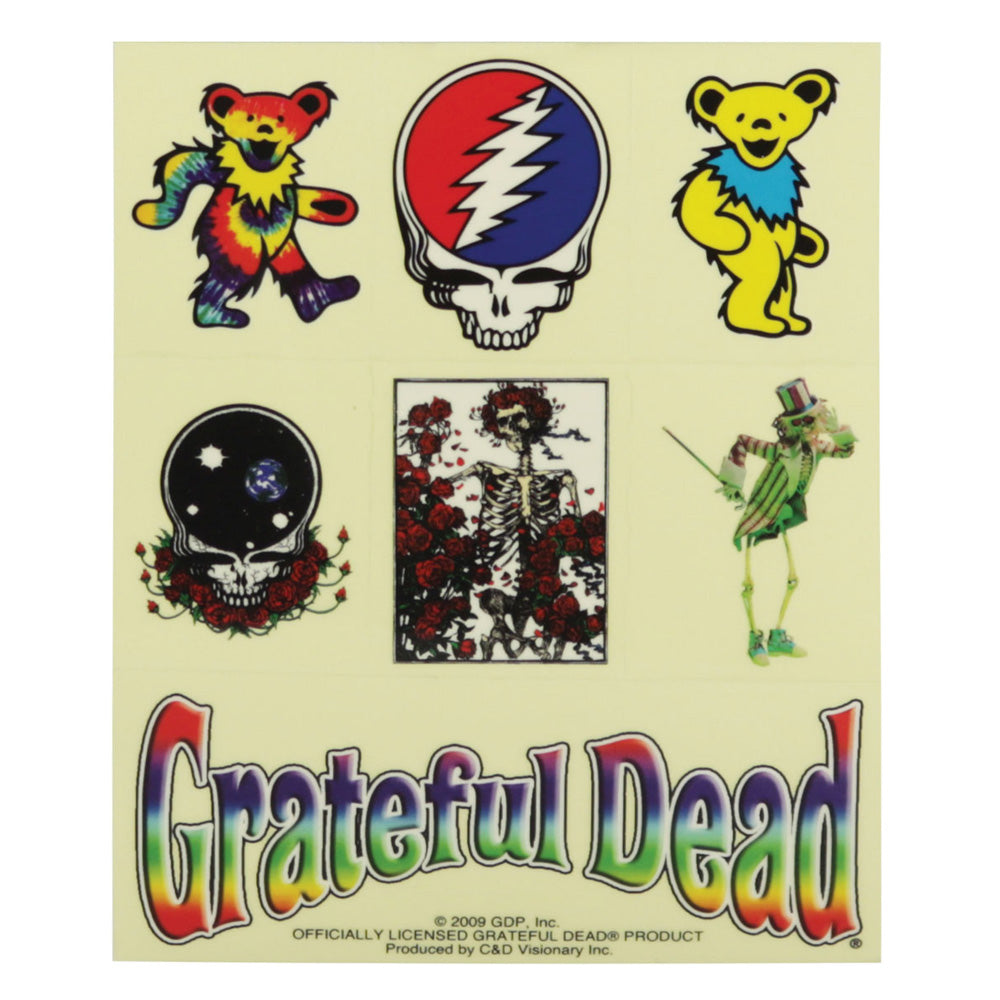 Grateful Dead Surtido de 7 hojas de pegatinas