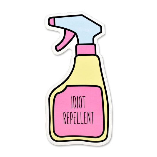 Idiot Repellent Spray Sticker - Smoke N’ Poke