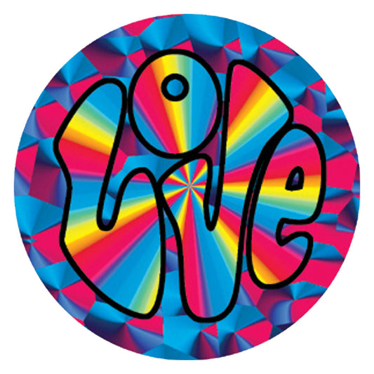 Round Psychedelic Love Sticker - Smoke N’ Poke