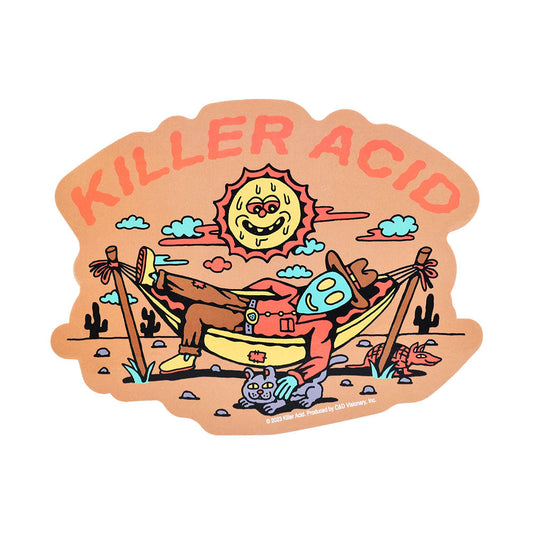 Killer Acid Die Cut Vinyl Sticker - Alien Cowboy / 5" x 3.75" - Smoke N’ Poke