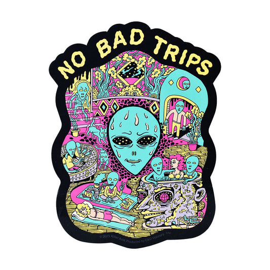 Killer Acid Die Cut Vinyl Sticker - No Bad Trips Scene / 3.75" x 5" - Smoke N’ Poke