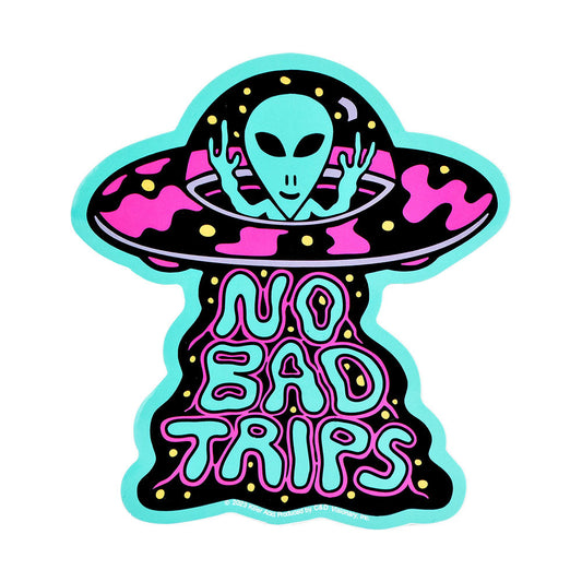 Killer Acid Die Cut Vinyl Sticker - No Bad Trips Alien / 4.5" x 5" - Smoke N’ Poke