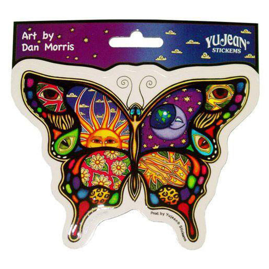 Dan Morris Night & Day Butterfly-Shaped Sticker - Smoke N’ Poke