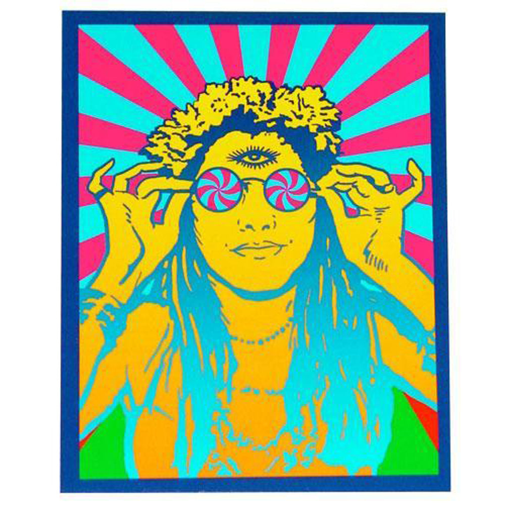 Psychedelic Third-Eye Hippie Sticker - Smoke N’ Poke