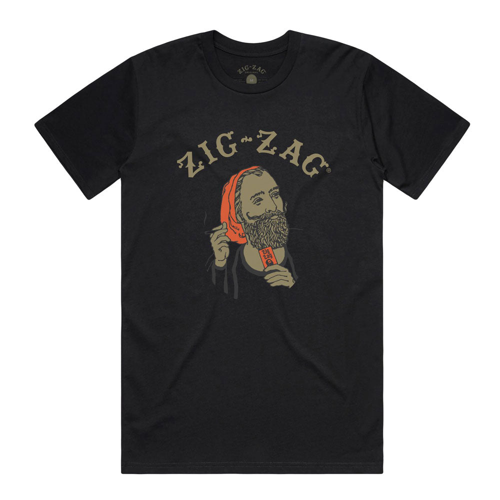 Zig Zag Gold Boris Cotton Blend T-Shirt - Black - Smoke N’ Poke