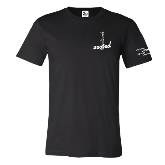 Camisa unisex negra Zooted Guy