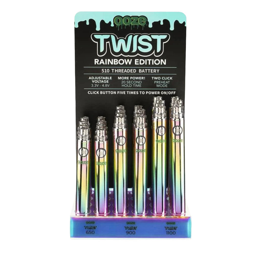 Ooze Twist Variable Voltage Battery | 24pc Display - Smoke N’ Poke