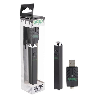 Ooze Quad Flex Temp Square Vape Pen 510 Battery - Smoke N’ Poke