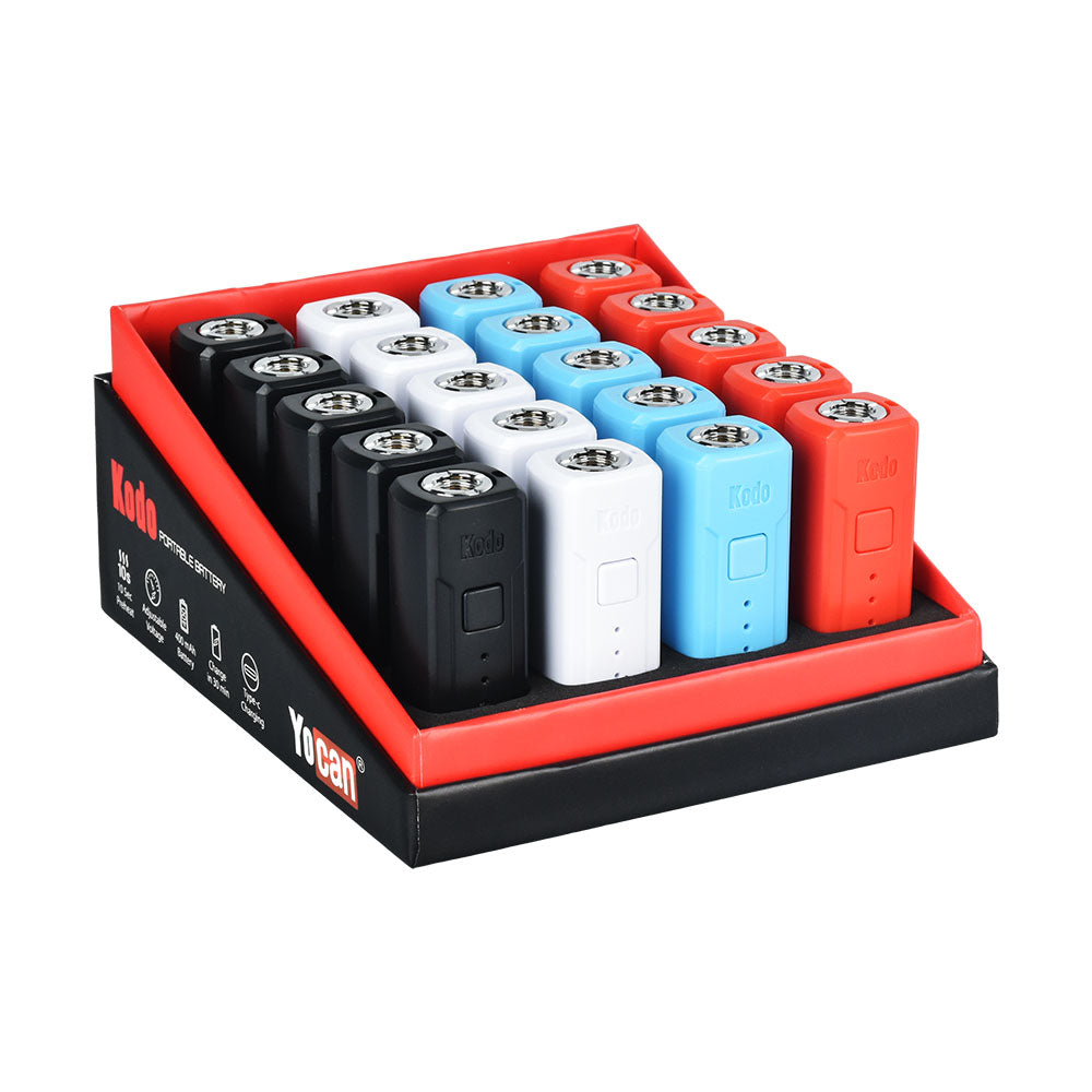 Yocan Kodo 510 Box Mod | 400mAh | Assorted Colors | 20pc Display - Smoke N’ Poke