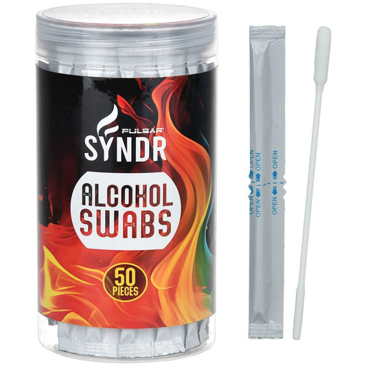 50CT TUB - Hisopos de limpieza de algodón con alcohol Pulsar SYNDR