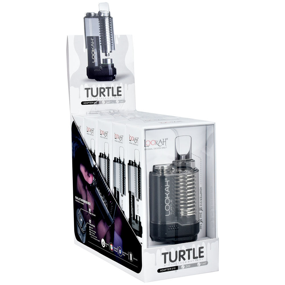 Lookah Turtle Variable Voltage 510 Battery | 500mAh | 5pc Display - Smoke N’ Poke