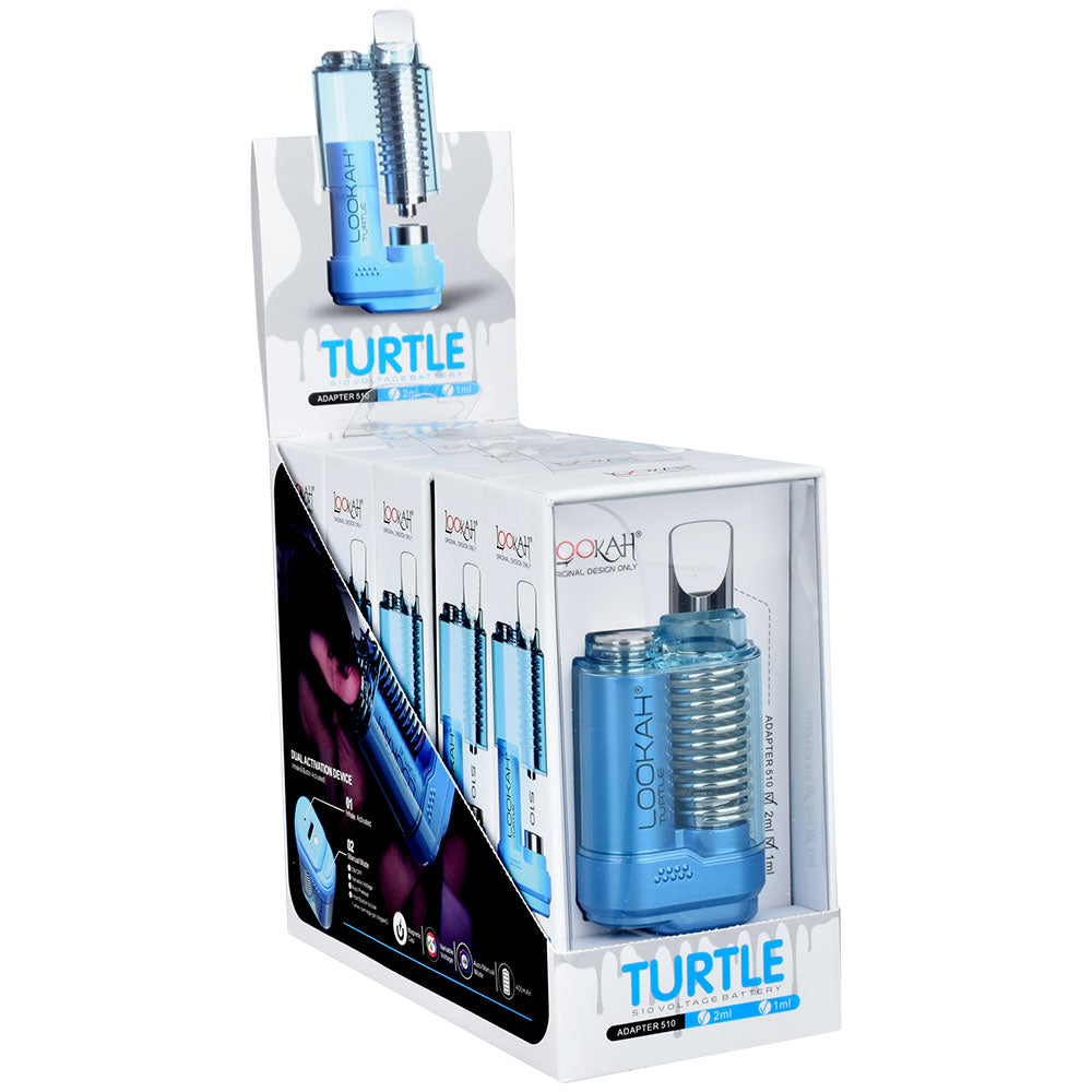 Lookah Turtle Variable Voltage 510 Battery | 500mAh | 5pc Display - Smoke N’ Poke