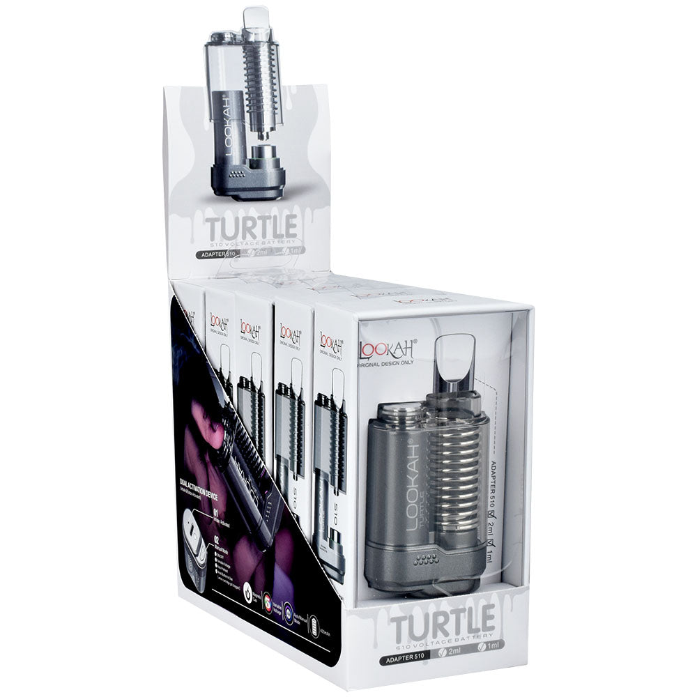 Lookah Turtle Variable Voltage 510 Battery | 500mAh | 5pc Display - Smoke N’ Poke