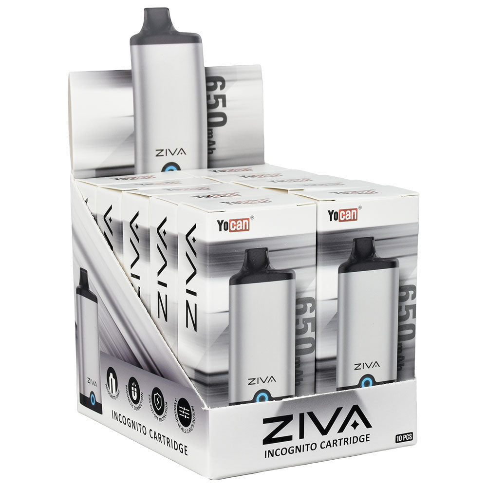 Yocan Ziva VV Auto-Draw 510 Battery | 650mAh | 10pc Display - Smoke N’ Poke