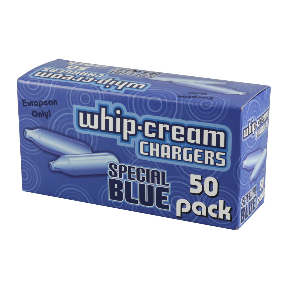 Special Blue Cream Chargers | 50pc Display - Smoke N’ Poke