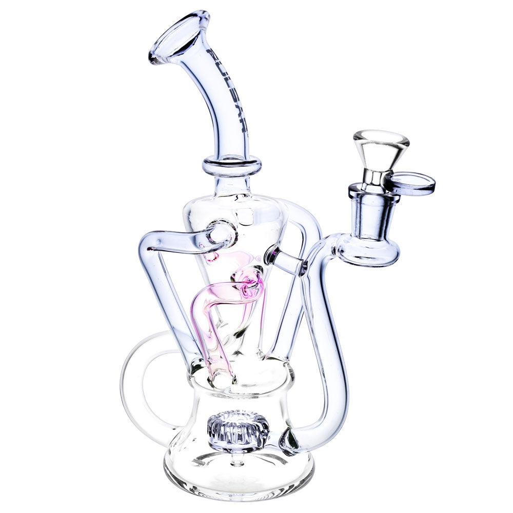 Pulsar 4-Tube Recycler Water Pipe - 9" / 14mm F / Colors Vary - Smoke N’ Poke