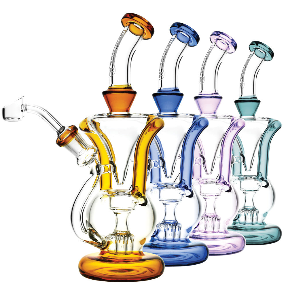 Pulsar Gravity Ball Rig Recycler - 9.5" / 14mm F / Colors Vary - Smoke N’ Poke