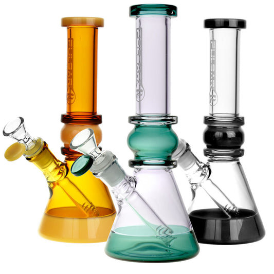 Pulsar High End Beaker Water Pipe- 9" / 14mm F / Colors Vary - Smoke N’ Poke