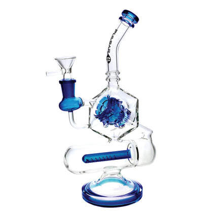 Pulsar Inception Cube Water Pipe- 10.5"/14mm F/Colors Vary - Smoke N’ Poke