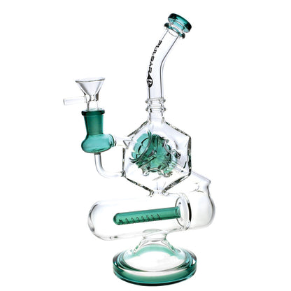 Pulsar Inception Cube Water Pipe- 10.5"/14mm F/Colors Vary - Smoke N’ Poke