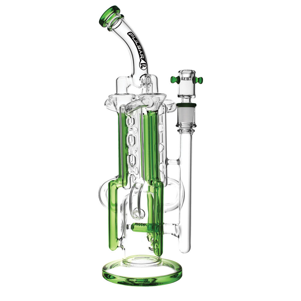 Pulsar Space Station Recycler Water Pipe-13.5"/14mm F/Clrs Vary - Smoke N’ Poke