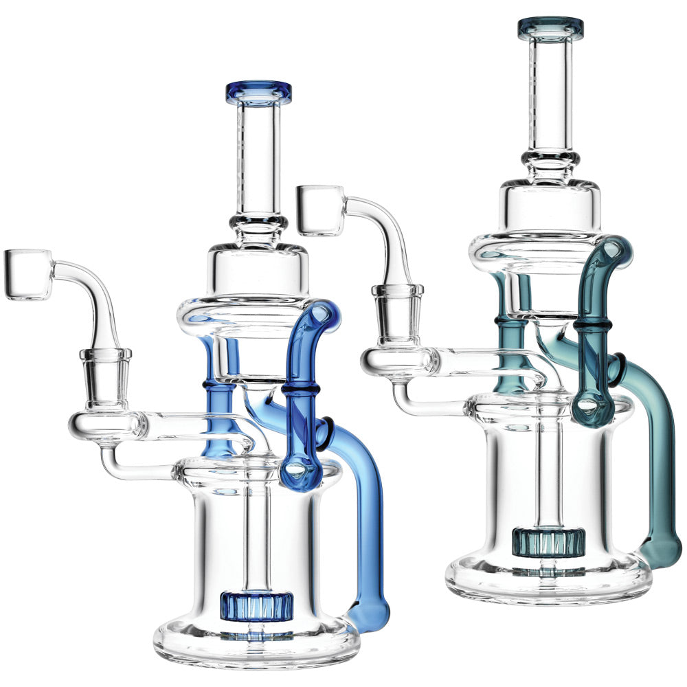 Pulsar Double Chamber Recycler Rig -10"/14mm F/Colors Vary - Smoke N’ Poke