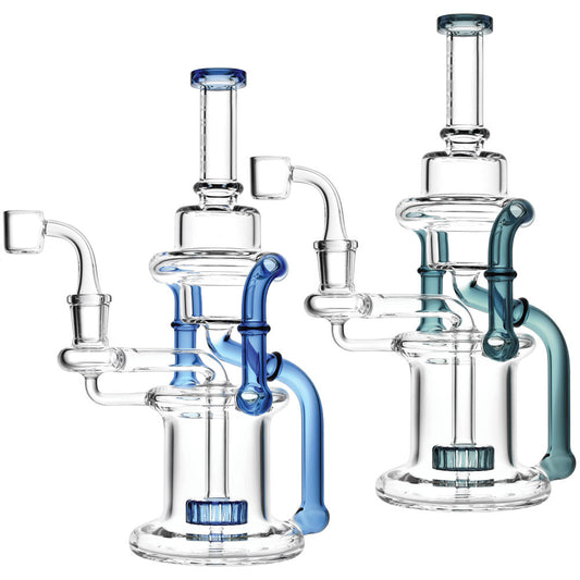 Pulsar Double Chamber Recycler Rig -10"/14mm F/Colors Vary - Smoke N’ Poke