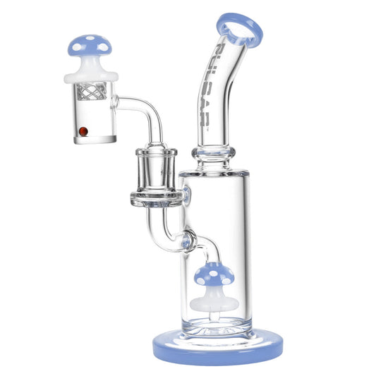 Pulsar Shroom Rig Set w/ Carb Cap - 8.5"/14mm F/Colors Vary - Smoke N’ Poke