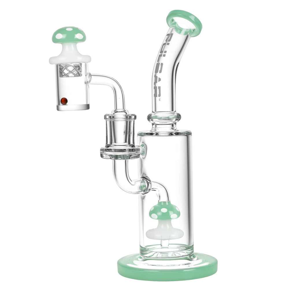 Pulsar Shroom Rig Set w/ Carb Cap - 8.5"/14mm F/Colors Vary - Smoke N’ Poke