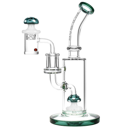 Pulsar Shroom Rig Set w/ Carb Cap - 8.5"/14mm F/Colors Vary - Smoke N’ Poke