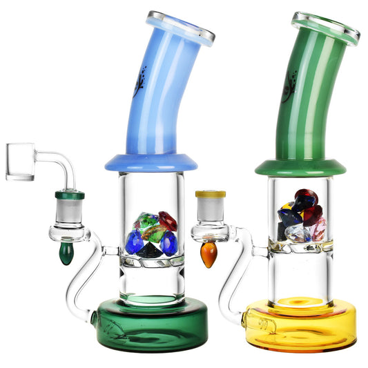 Pulsar Hidden Gems Dab Rig - 9.75"/ 14mm F / Colors Vary - Smoke N’ Poke