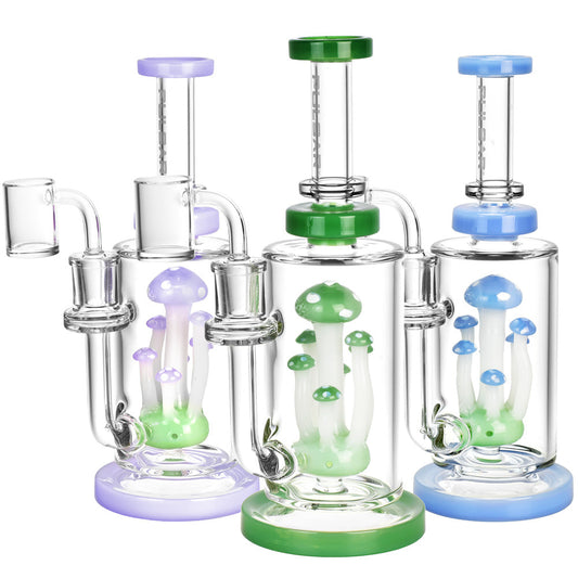 Pulsar Mushroom Cluster Dab Rig -9"/14mm F/Colors Vary - Smoke N’ Poke